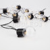 Лофт-гирлянда светодиодная 5 м, черный ПВХ, 20 LED, теплое белое свечение NEON-NIGHT